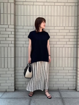 エールデルクールブラン天神地下街店スタッフさん（レディース・161cm）の夏コーディネート