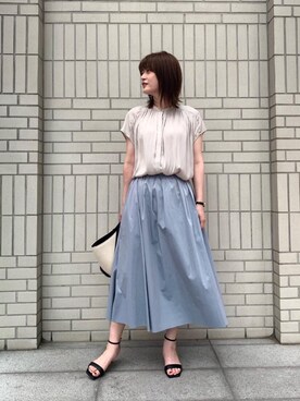 エールデルクールブラン天神地下街店スタッフさん（レディース・161cm）の夏コーディネート