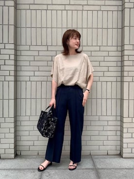 エールデルクールブラン天神地下街店スタッフさん（レディース・161cm）の夏コーディネート