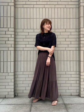 エールデルクールブラン天神地下街店スタッフさん(レディース・161cm)の夏コーディネート