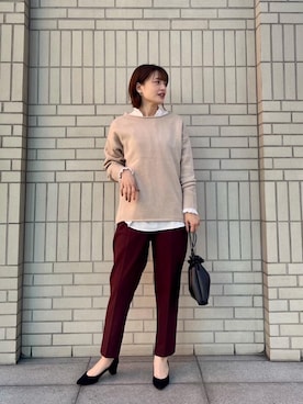 エールデルクールブラン天神地下街店スタッフさん(レディース・161cm)の秋コーディネート