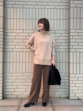 エールデルクールブラン天神地下街店スタッフさん（レディース・161cm）の秋コーディネート