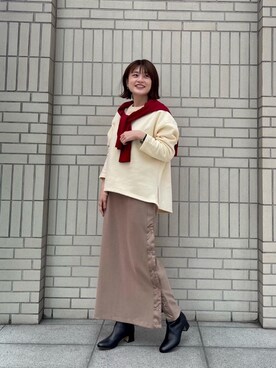 エールデルクールブラン天神地下街店スタッフさん（レディース・161cm）の冬コーディネート