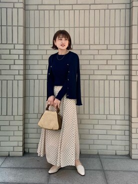 エールデルクールブラン天神地下街店スタッフさん(レディース・161cm)の冬コーディネート