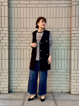 エールデルクールブラン天神地下街店スタッフさん(レディース・161cm)の冬コーディネート