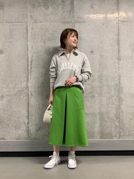 エールデルクールブラン天神地下街店スタッフさん（レディース・161cm）の冬コーディネート