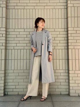 「チェスター」｜エールデルクールブラン天神地下街店スタッフさん（レディース・161cm）の春コーディネート