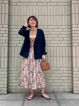 エールデルクールブラン天神地下街店スタッフさん（レディース・161cm）の春コーディネート