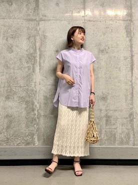 エールデルクールブラン天神地下街店スタッフさん（レディース・161cm）の夏コーディネート