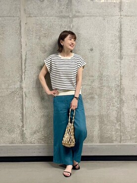 エールデルクールブラン天神地下街店スタッフさん（レディース・161cm）の夏コーディネート