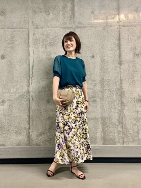 エールデルクールブラン天神地下街店スタッフさん（レディース・161cm）の夏コーディネート