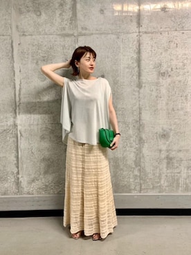 エールデルクールブラン天神地下街店スタッフさん（レディース・161cm）の夏コーディネート