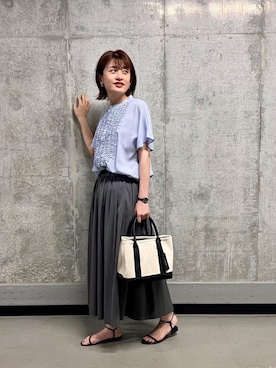 エールデルクールブラン天神地下街店スタッフさん（レディース・161cm）の夏コーディネート