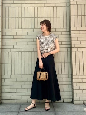 エールデルクールブラン天神地下街店スタッフさん（レディース・161cm）の夏コーディネート