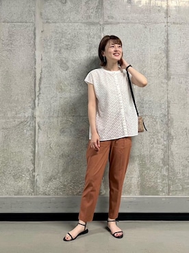 エールデルクールブラン天神地下街店スタッフさん（レディース・161cm）の夏コーディネート