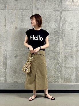 エールデルクールブラン天神地下街店スタッフさん（レディース・161cm）の夏コーディネート