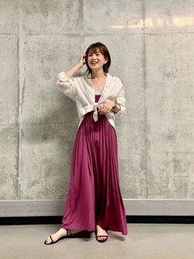 エールデルクールブラン天神地下街店スタッフさん（レディース・161cm）の夏コーディネート