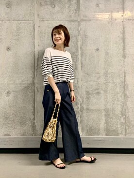 エールデルクールブラン天神地下街店スタッフさん（レディース・161cm）の夏コーディネート