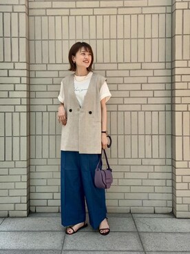 エールデルクールブラン天神地下街店スタッフさん（レディース・161cm）の夏コーディネート