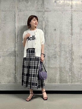 エールデルクールブラン天神地下街店スタッフさん（レディース・161cm）の夏コーディネート