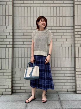 エールデルクールブラン天神地下街店スタッフさん（レディース・161cm）の夏コーディネート