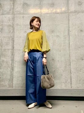 エールデルクールブラン天神地下街店スタッフさん（レディース・161cm）の夏コーディネート