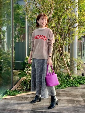 エールデルクールブラン天神地下街店スタッフさん(レディース・161cm)の秋コーディネート
