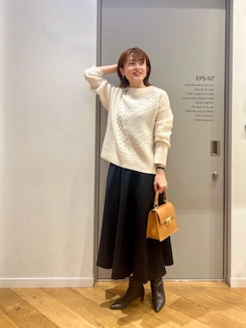 エールデルクールブラン天神地下街店スタッフさん（レディース・161cm）の秋コーディネート