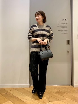 エールデルクールブラン天神地下街店スタッフさん（レディース・161cm）の秋コーディネート