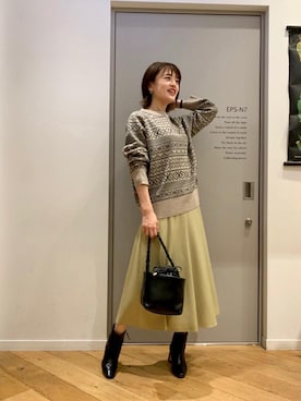 エールデルクールブラン天神地下街店スタッフさん（レディース・161cm）の秋コーディネート
