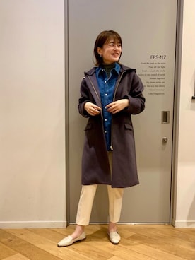 エールデルクールブラン天神地下街店スタッフさん（レディース・161cm）の秋コーディネート