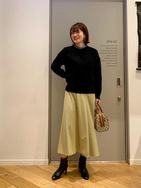 エールデルクールブラン天神地下街店スタッフさん(レディース・161cm)の冬コーディネート