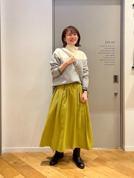 エールデルクールブラン天神地下街店スタッフさん(レディース・161cm)の冬コーディネート