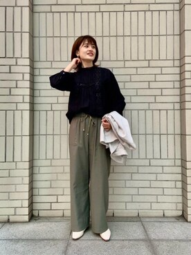 エールデルクールブラン天神地下街店スタッフさん(レディース・161cm)の春コーディネート