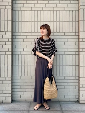 エールデルクールブラン天神地下街店スタッフさん（レディース・161cm）の春コーディネート