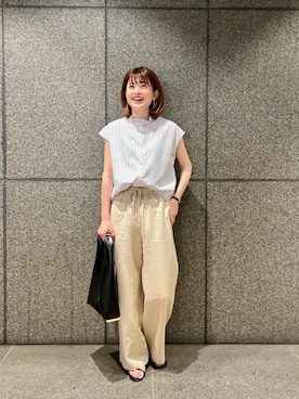 「🥵暑い」｜エールデルクールブラン天神地下街店スタッフさん（レディース・161cm）の夏コーディネート