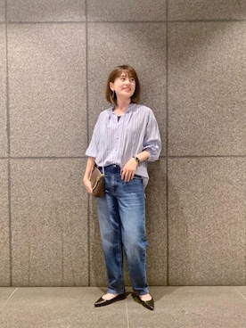 「お呼ばれ」｜「アイテム（パンツ）」を使った、エールデルクールブラン天神地下街店スタッフさん（レディース・161cm）の夏コーディネート