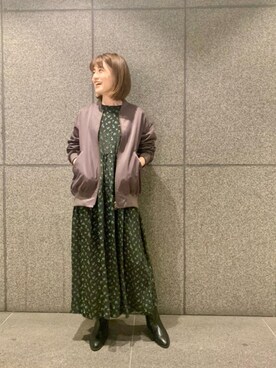 エールデルクールブラン天神地下街店スタッフさん（レディース・161cm）の秋コーディネート