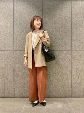 エールデルクールブラン天神地下街店スタッフさん（レディース・161cm）の秋コーディネート