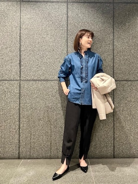「でにむ」｜「アイテム（パンプス）」を使った、エールデルクールブラン天神地下街店スタッフさん（レディース・161cm）の秋コーディネート
