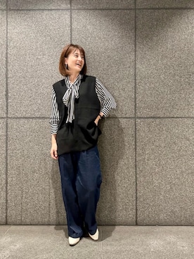 エールデルクールブラン天神地下街店スタッフさん（レディース・161cm）の秋コーディネート