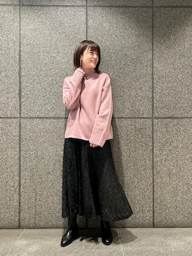 エールデルクールブラン天神地下街店スタッフさん(レディース・161cm)の冬コーディネート