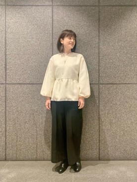 エールデルクールブラン天神地下街店スタッフさん（レディース・161cm）の冬コーディネート