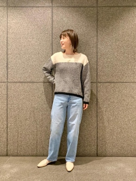 エールデルクールブラン天神地下街店スタッフさん（レディース・161cm）の冬コーディネート