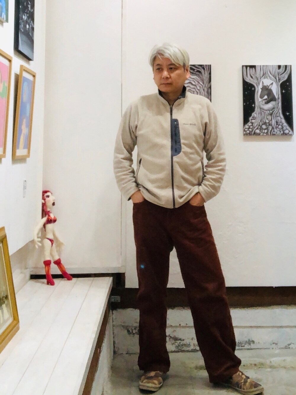 「おじさんコーデ」｜「mont-bellのアイテム（トップス、ホワイト系）」を使った、Y.Sasakiさん（メンズ・169cm）の春コーディネートの1枚目の写真