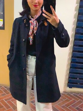 「MACKINTOSH PHILOSOPHY（ﾏｯｷﾝﾄｯｼｭ ﾌｨﾛｿﾌｨｰ）のアイテム（ステンカラーコート）」を使った、thynameiswomanさん（レディース・151cm）の秋コーディネート