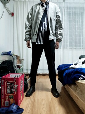 「PULL&BEAR（プルアンドベア）のアイテム（ブーツ）」を使った、GtxTitanBlackさん（メンズ・185cm）の春コーディネート
