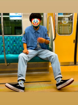 「UU（ユニクロ　アンダーカバー）のアイテム（パンツ）」を使った、まてゅさん（メンズ・175cm）の夏コーディネート