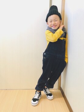 「秋サロペ2018たけのこ派」｜aaoshanさん（キッズ・100cm）の秋コーディネート