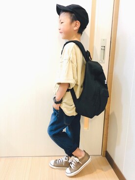 「ZERO standerd（ゼロスタンダード）のアイテム（トップス）」を使った、aaoshanさん（キッズ・110cm）の春コーディネート